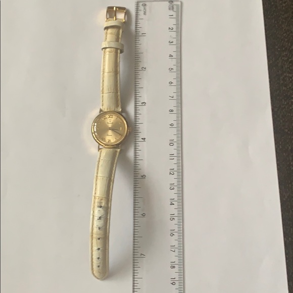 Woman’s VicencE 14KT Gold Watch w/Leather Band - Picture 1 of 7